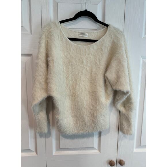 Knit Sweater Cream Anthropologie Pullover Soft Cozy Dolman Sleeve - Picture 4 of 9